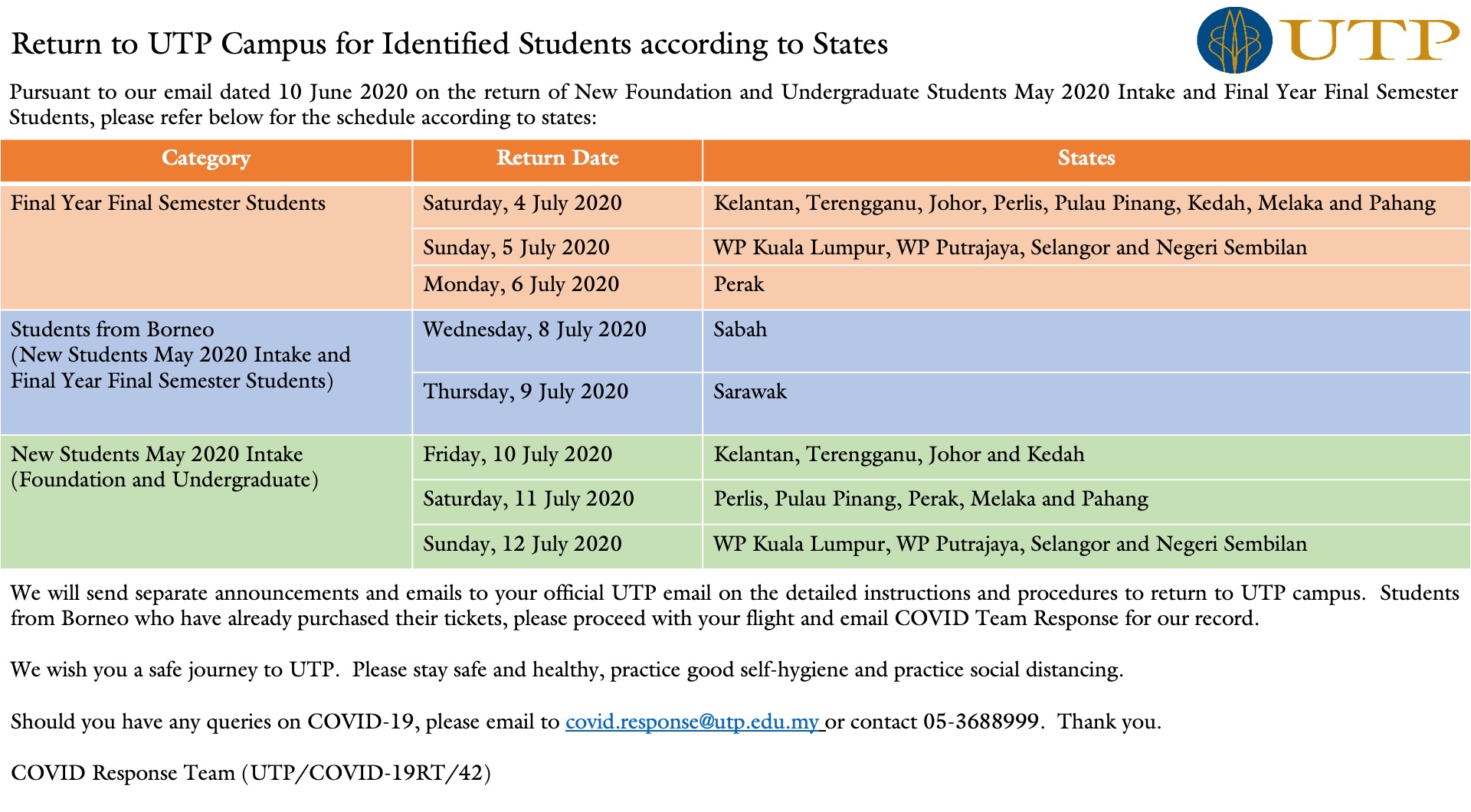 COVID-19 Updates 15 June_Return to UTP Campus for Identified Students According to States.jpg