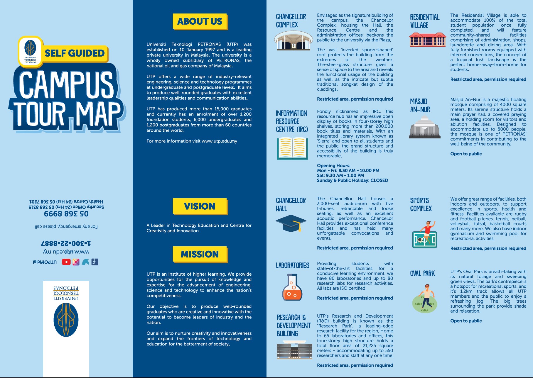 UTP Self-Guided CAMPUS TOUR MAP